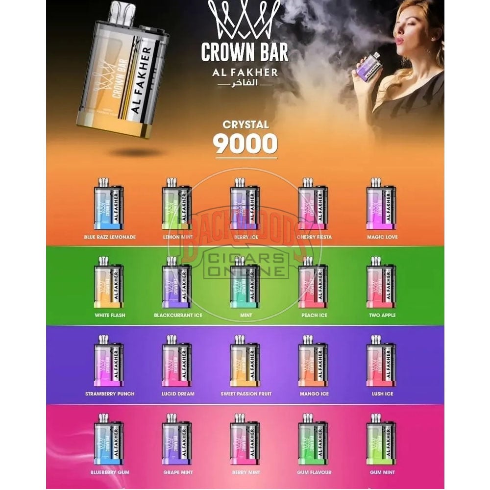 al-fakher-crown-bar-9000-white-flash-1 Al Fakher Crown Bar 9000 - White Flash