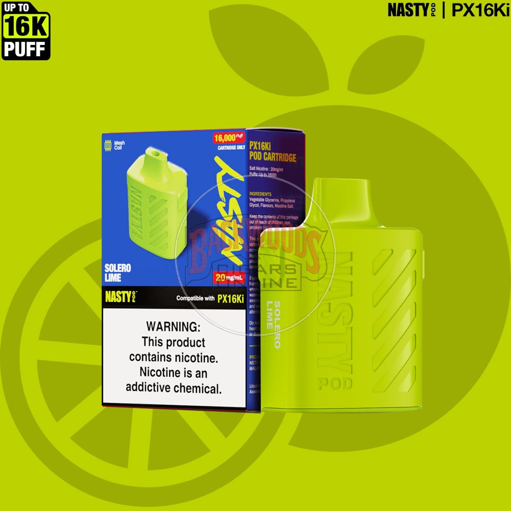 NASTY Pod PX16Ki Solero Lime - Prefilled Pods 1 NASTY Pod PX16Ki Solero Lime - Prefilled Pods